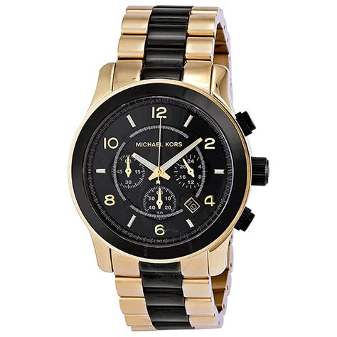 michael kors chronograph black dial.